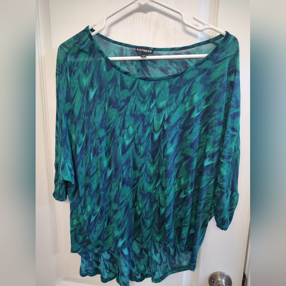Peacock blue XS Express blouse
